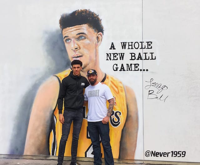 Lakers News: Artist Jonas Never Paints Mural Of Lonzo Ball Outside Spectrum Sportsnet Studio