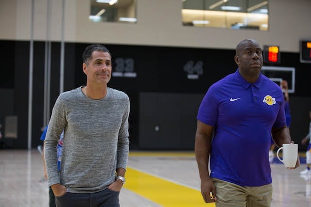 Lakerstrainingcamp-rob-pelinka-magic-johnson