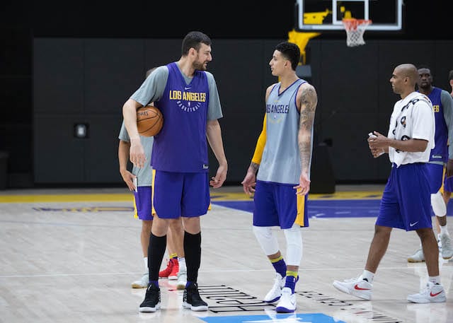 Lakers Practice Notes & Video: Andrew Bogut Impresses, Randle Lineup Questions