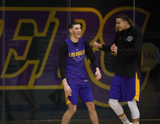 LAKERS PRACTICE 1201 - kyle kuzma lonzo ball-10