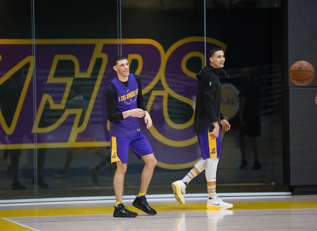 LAKERS PRACTICE 1201 - kyle kuzma lonzo ball-19