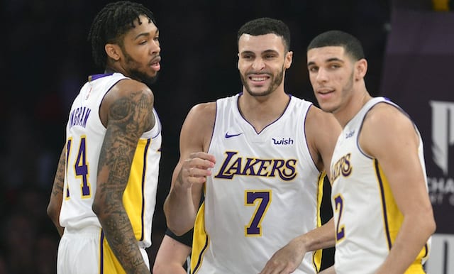 Lonzo Ball, Brandon Ingram, Larry Nance Jr., Lakers