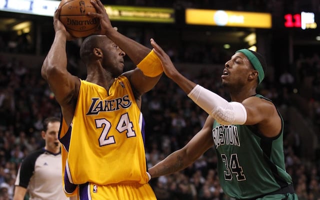 Kobe Bryant, Paul Pierce, Lakers, Celtics