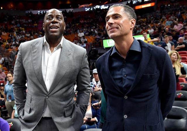 Magic Johnson, Rob Pelinka, Lakers