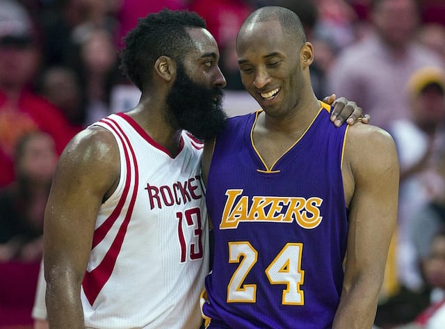 Kobe Bryant, James Harden, Lakers