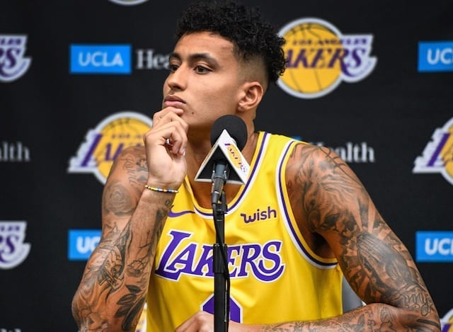 Los Angeles Lakers forward Kyle Kuzma during Media Day