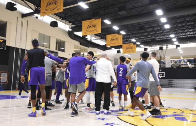 Quinn Cook, Danny Green, Dwight Howard, Lakers practice