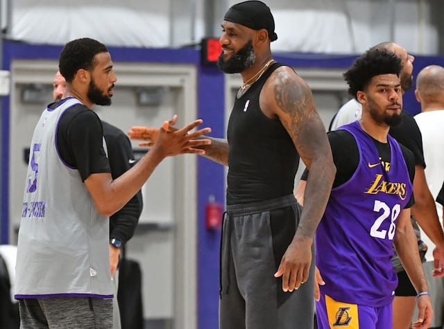 Quinn Cook, Talen Horton-Tucker, LeBron James