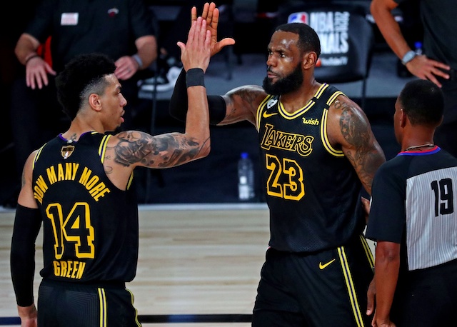 Danny Green, LeBron James, Lakers