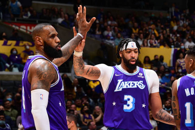 LeBron James Anthony Davis Malik Monk Lakers