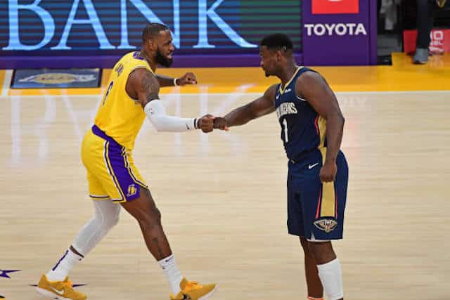 LeBron James Zion Williamson Lakers