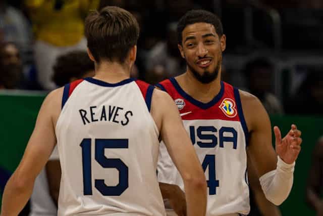 Austin Reaves, Tyrese Haliburton, Lakers, Team USA