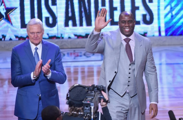 Magic Johnson, Jerry West, Lakers