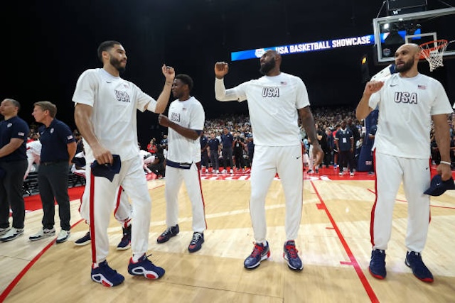 Jayson Tatum, LeBron James, USA Basketball