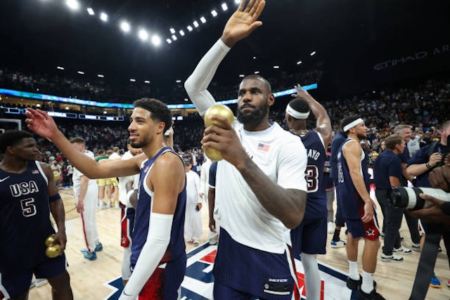 LeBron James, Tyrese Haliburton, USA Basketball, Team USA, Olympics