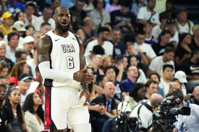 LeBron James, USA Basketball, Team USA, 2024 Olympics, Serbia